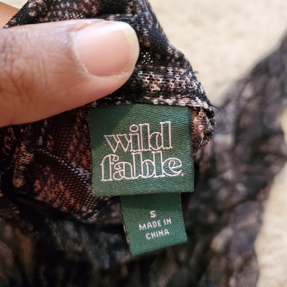 Wild Fable Sheer Snakeskin Color Longsleeve Top Size S - Picture 6 of 7